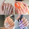 120 puntas de uñas extra largas con caja, transparentes XXL