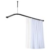 Utopia Alley Rustproof Aluminum Double L Shaped Shower Curtain Rod