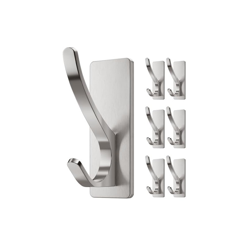 pickpiff Self Adhesive Coat Hooks for Hanging: Heavy Duty Stainless