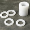30pcs Silicone Flat Washer Gaskets – 1/2" White Sealing O-Rings,