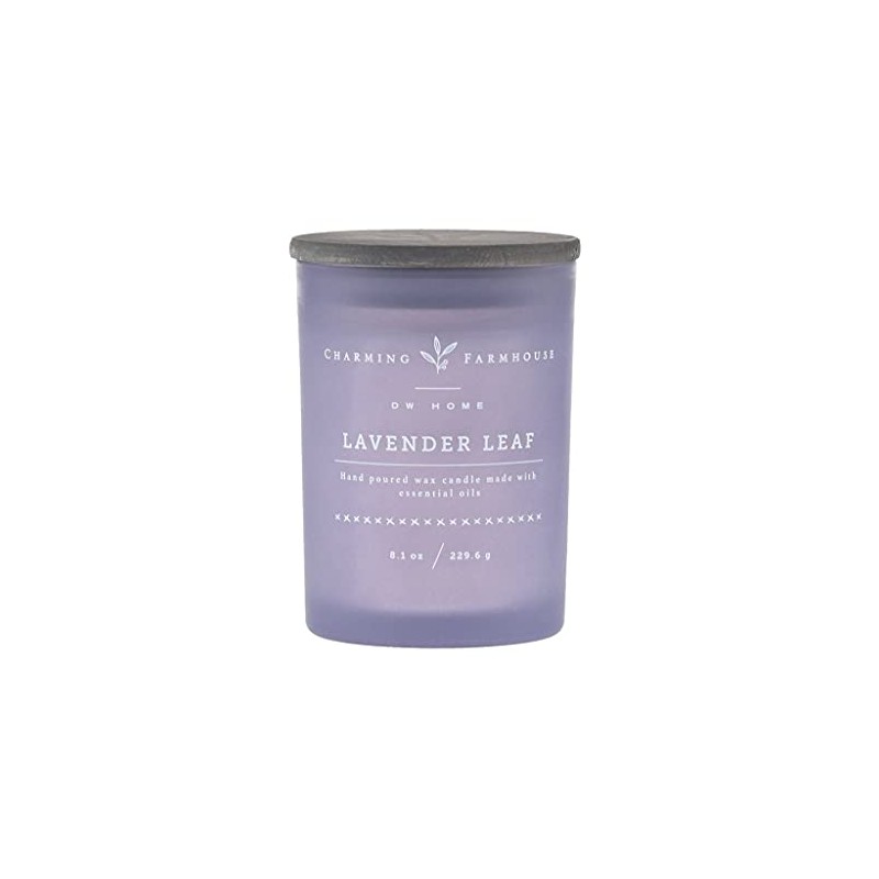 DW Home Charming Farmhouse Hand Poured Lavender Leaf Scented Single