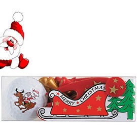 Golf Gift/Christmas Gift: Christmas Santa with Christmas Design Xmas Tees, Divot Tool and Ball Marker