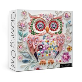 3D Crystal Gem Owl Puzzles for Adults 1000 Pieces, Colorful Jewel Bird Flower Art Jigsaw Puzzles, Beautiful Diamond Animals Pretty Fantasy Puzzle