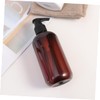 LABRIMP 5pcs Tawny Shampoo Emulsion Pump Bottles Portable Travel Containers
