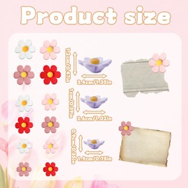 Pack of 15 3D Flower Fridge Magnets Set, Strong Magnetic Force, Colourful Decorative Magnets in 5 Colours for Fridge, Loose and Whiteboard, Decorative Magnets Kitchen and Office (5 Small + 5 Centre +