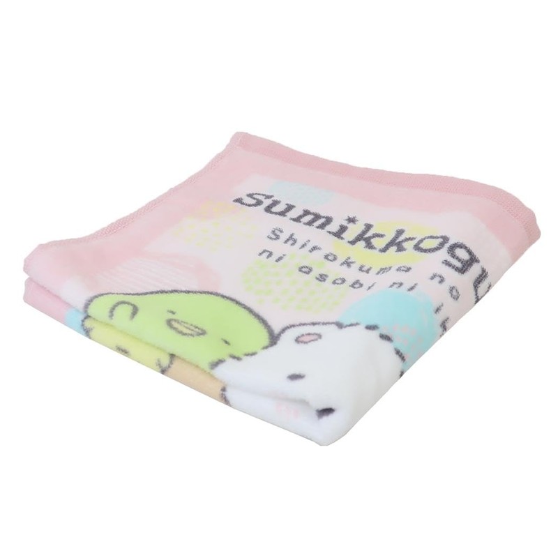 Wash Towel (Sumikko Gurashi Shirokuma Hometown) Shirring Dye Print
