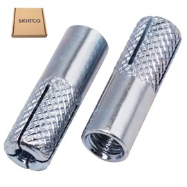 SKIR'CO Knurled Drip Anchors M6 x 25 mm, Expansion Bolt Sleeve Wall Anchors Concrete Anchors (Pack of 20)