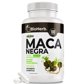 Maca Negra 100 Pura [Extremadamente Eficaz] 180 Capsulas 500mg Para 90 Dias (Potente Efecto Energetizante y Revitalizante) - Alta Absorcion - Eficaz  