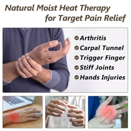 AiricePac Heated Mitts for Arthritis, Microwavable Hand Warmer for Women Men in Cases of Stiff Joints, Trigger Finger, Warm Therapy Mittens Unscented Hand Muff, Grey