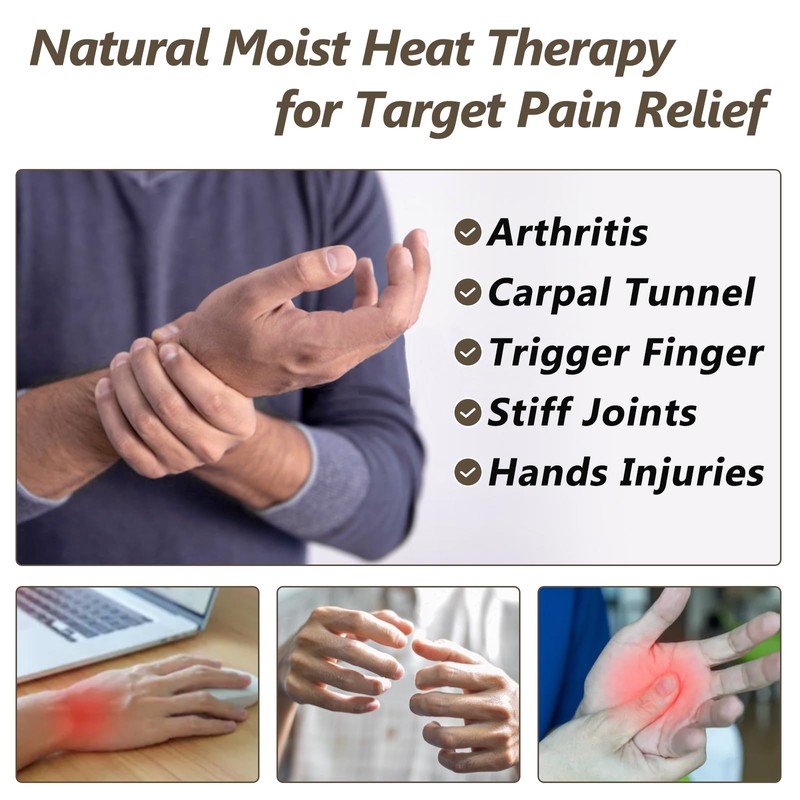 AiricePac Heated Mitts for Arthritis, Microwavable Hand Warmer for Women
