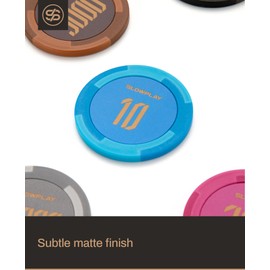 SLOWPLAY Godel Clay Poker Chips, 14 Grams Heavyweight Clay Composite, 40mm Large Chips in Bulk, Pack of 50 with Denomination of 5000