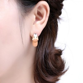 Dinosaurs Bite Earrings for Women Animal Cartoon Stud Earrings Animal Clay Earrings Cute Animal Bite Stud Earrings Jewelry Gift for Girls