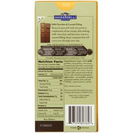 Ghirardelli Chocolate Bar, Milk and Caramel, 3.5 oz., 6 Count