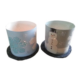 Familienmomente 10 Craft Sheets for Tingling for Children from 3 Years Winter Motif (2 x Snowman, 2 x Snowflakes, 2 x Animals Arctic I, 2 x Animals Arctic II, 2 x Snow Lanterns) DIN A5