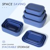 Keweis Silicone Food Storage Containers, Set of 3 Rectangular Bento