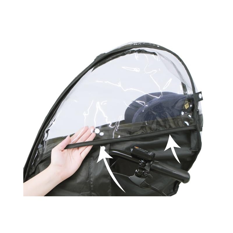 Front Child Car Seat Rain Cover D-5FBB-PS Black