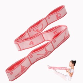 1 Pcs Yoga Strap, Stretch Bands for Exercise,Yoga Straps for Stretching Stretch Bands for Physical Dance Stretch Pilates Resistance Bands for Working Out Leg Stretcher for Exercise (Pink)