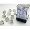 DND Dice Set-Chessex D&D Dice-12mm Frosted Clear and Black Plastic