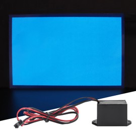 Flexible Led Panel, A6 Electroluminescent El Light - 3Modes Stay on/Slow Flash/Fast Strobe, 14.8 * 10.5cm Blue