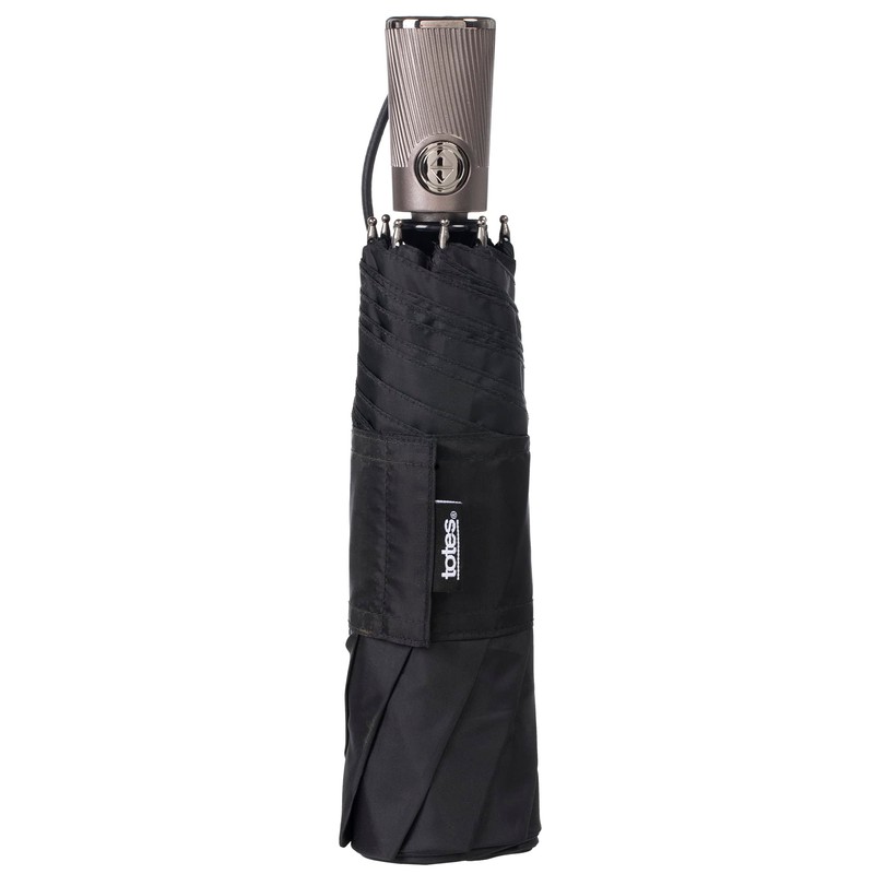 totes Titan Portable Travel Umbrella – Windproof, Waterproof, Strong, Compact