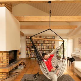 LA SIESTA CMG30-9 Genuine Hammock Chair Mount for CasaMount (Beam and Ceiling Fixing) (Black/Black)