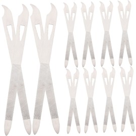 minkissy 20pcs Manicure Files for Nail Buffing Professional Nail Tech Supplies Metal File Set Double-sided Printing Perfect for and