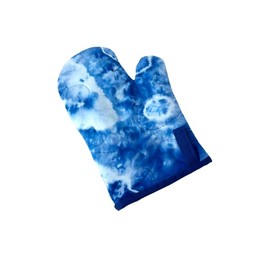 Blue Quilted Hand Dyed Fabric Oven Mitt