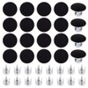 BENECREAT 20Sets Black 14.5mm Baseball Cap Button Top Replacement, Cotton