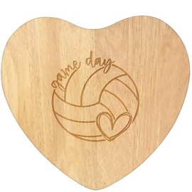 'Volleyball Game Day ' Wooden Heart Shaped Chopping/Cutting Board (WB00077460)