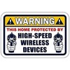 Warning This Home is Protected by High Speed Wireless Device
