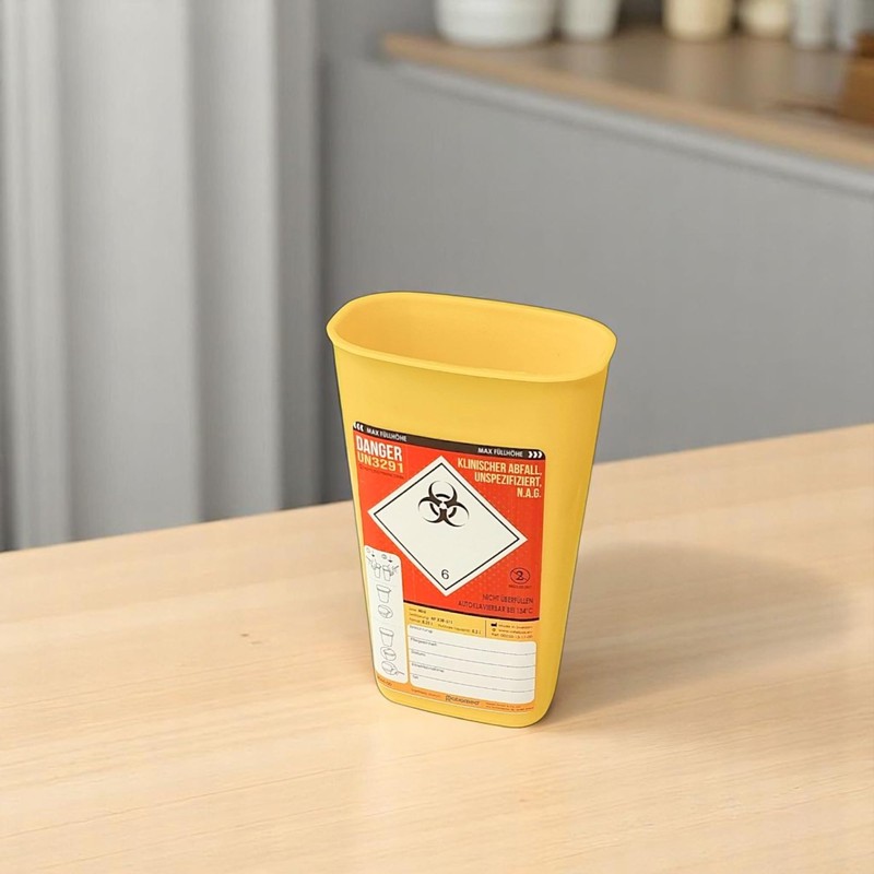 FabaCare Cannula Disposal Container 0.25 Litre for Cannulas, Syringes and