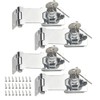 TOVOT 4PCS 3" Locking Hasp with Keys Shed Locks Heavy