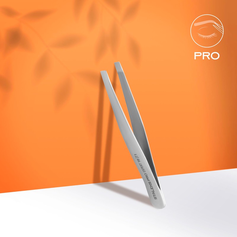 STALEKS PRO Expert 10/1 Precision Stainless Steel Tweezers for Thick