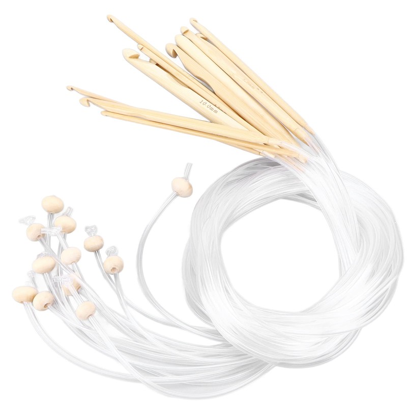 12 Pcs Tunisian Crochet Hooks Set, Crochet Hooks Extended Carpet