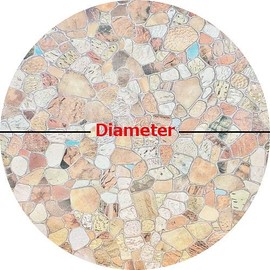 Autotech Park Precut Circle Window Film, Stone Design, Self Static Adhesive Cling, 26 inch Diameter