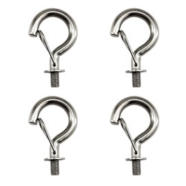 jinrowphee Stainless Steel Rigging Spring Hooks Connector Hooks Screw Hooks Lamp Hooks M10 4pcs