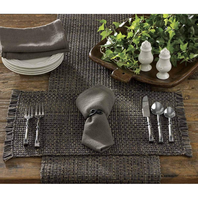 Park Designs Black Expresso Tweed Table Runner 54"