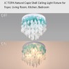JC TOPA 13.8" Capiz Shell Ceiling Light Fixtures 3 Lights