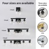 Ruibutrade Bathroom Light Fixtures, 4-Light Black Vanity Light with Hand-Blown