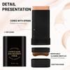 Foundation Concealer Stick,Dual-ended with Built-in Brush,Multi-Use Concealer & Highlighter for
