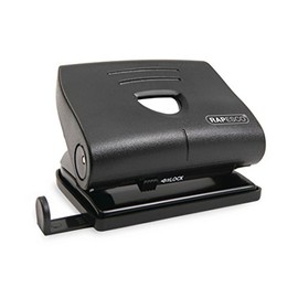 Rapesco PF8700B1 Germ-Savvy Antibacterial, 2-Hole Punch, 22 Sheet Capacity, Black