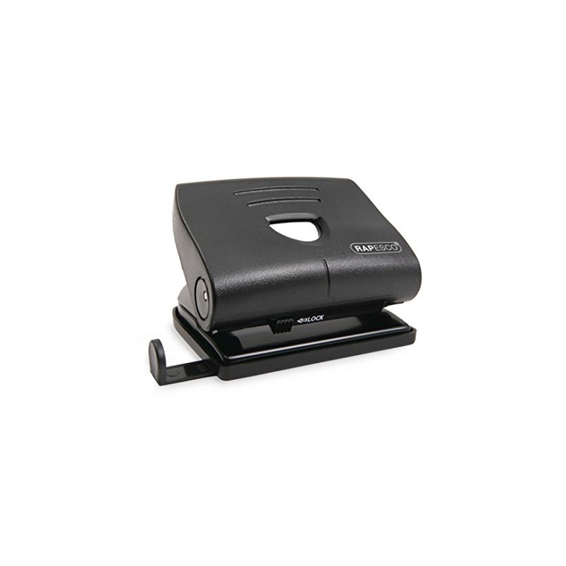 Rapesco PF8700B1 Germ-Savvy Antibacterial, 2-Hole Punch, 22 Sheet Capacity, Black
