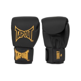 Tapout Torrey Black/Gold 10 oz Faux Leather Boxing Gloves (1 Pair)
