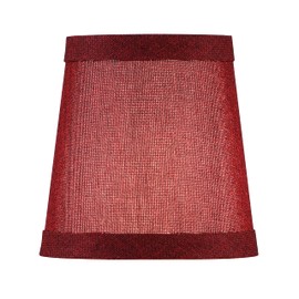 Aspen Creative 51012-2, Empire Clip-On Chandelier Lamp Shade, Burgundy, 3" Top x 4" Bottom x 4" Slant Height, Set of 2