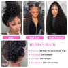 kloiynj Hidden Strap 360 Deep Wave Lace Front Wigs Human