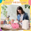 Teenyyou 14 Pcs Paint Your Own Ceramic Jewelry Boxes Craft