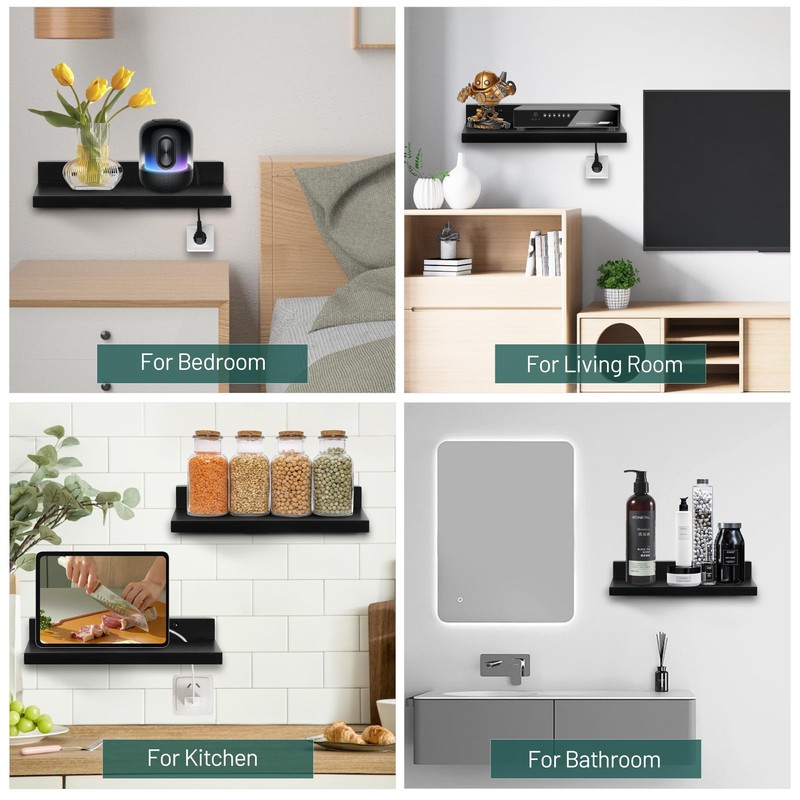 NIUBEST Small Floating Wall Shelf, 9 Inch Wall Shelf with