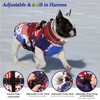Dogcheer American Flag Jacket with Harness - Adjustable Waterproof Dog