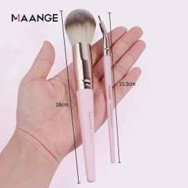 Set 20 Brochas De Maquillaje Profesionales Alta Calidad Color Rosa