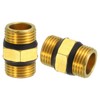sourcing map 2Pcs Brass Pipe Fitting Reducers, G1/2" Male Threaded